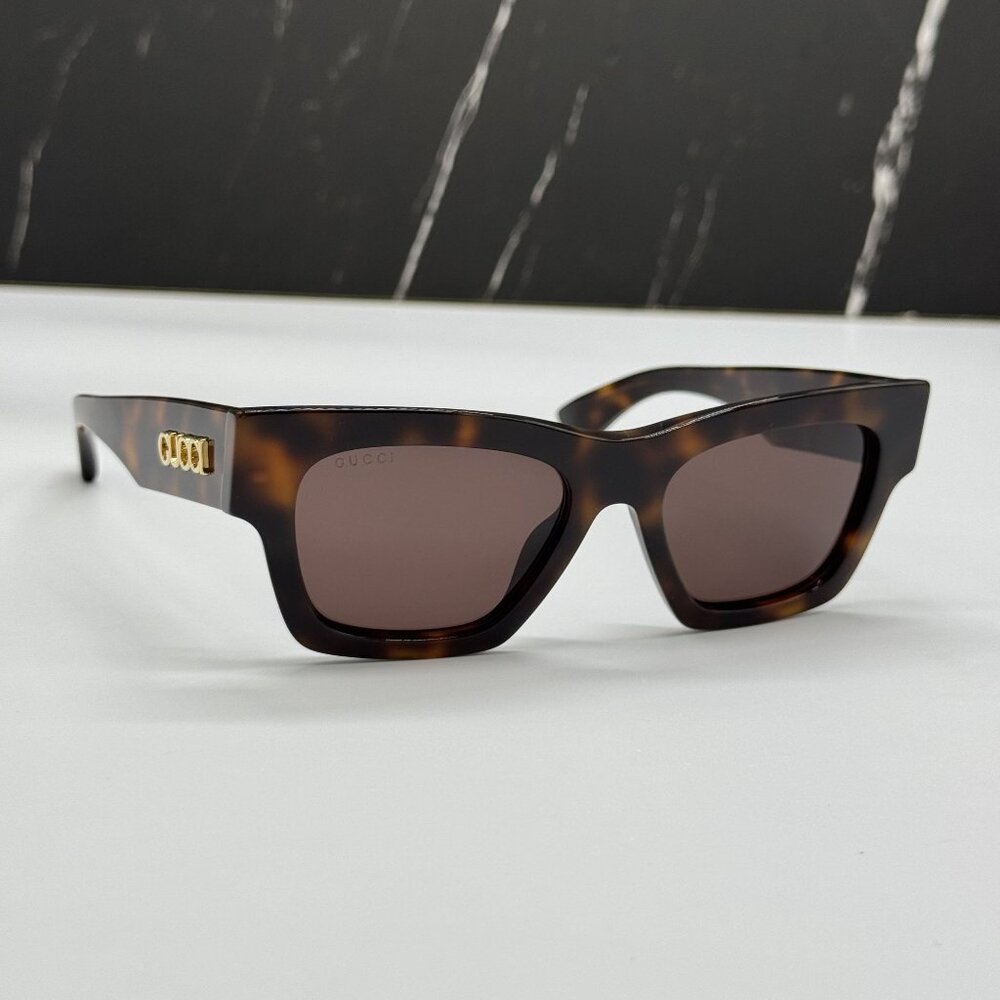 NEW GUCCI SUNGLASSES HAVANA WOMEN EYEWEAR GUCCI GG1835S 002